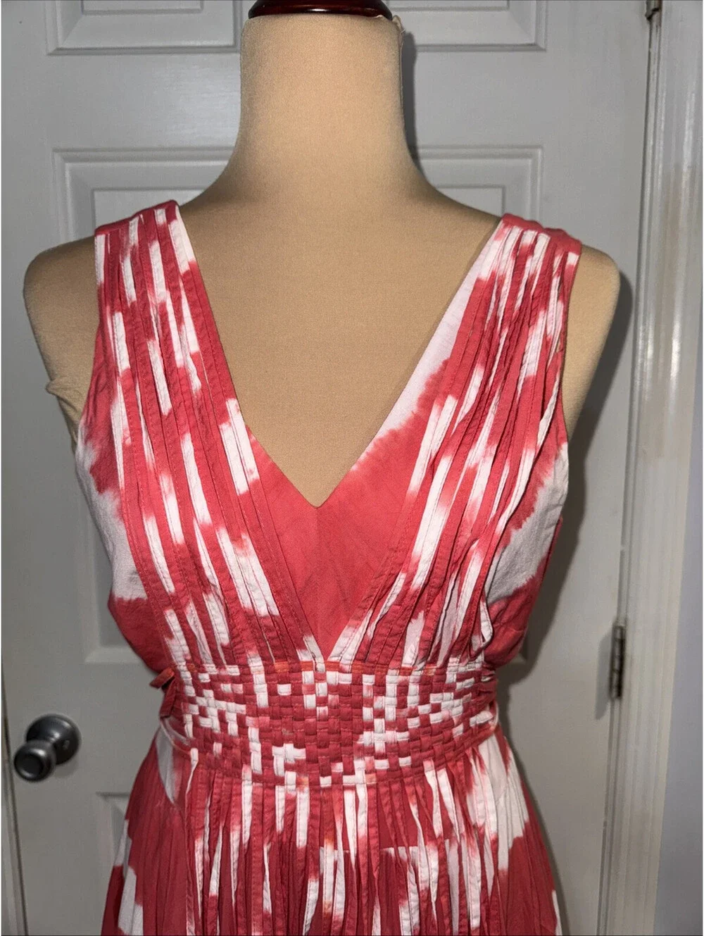 Sundance Island Rhythms Tie Dye Sleeveless V Neck Sundress Dress Size 6